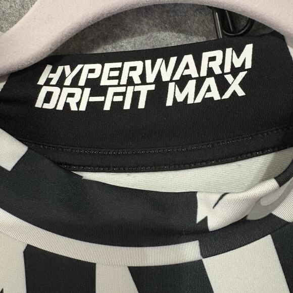 Nike Pro Combat Hyperwarm Dri Fit Max Mens Sz M Black White Fitted Compression - Picture 3 of 11